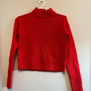 Red bluenotes mockneck